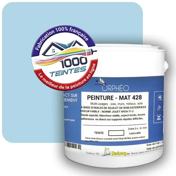 Peinture Anticorrosion Natura Orphéo® Les Bleus (Mille Teintes E14-7) Intérieur/Extérieur MAT