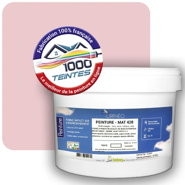 Peinture Anticorrosion Natura Orphéo® Les Roses (Mille Teintes E1-46) Intérieur/Extérieur MAT