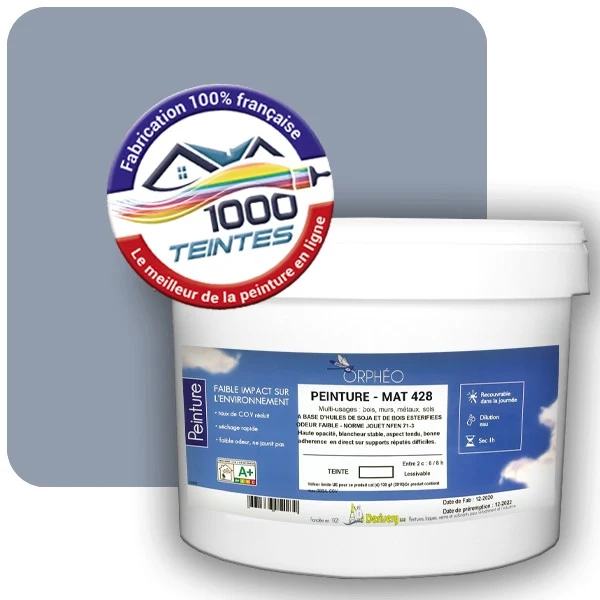 Peinture Anticorrosion Natura Orphéo® Les Bleus (Mille Teintes E14-58) Intérieur/Extérieur MAT