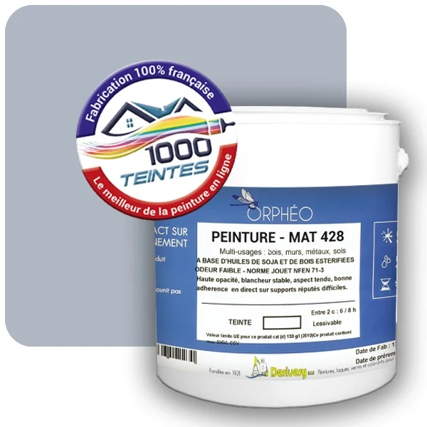 Peinture Anticorrosion Natura Orphéo® Les Bleus (Mille Teintes E14-57) Intérieur/Extérieur MAT