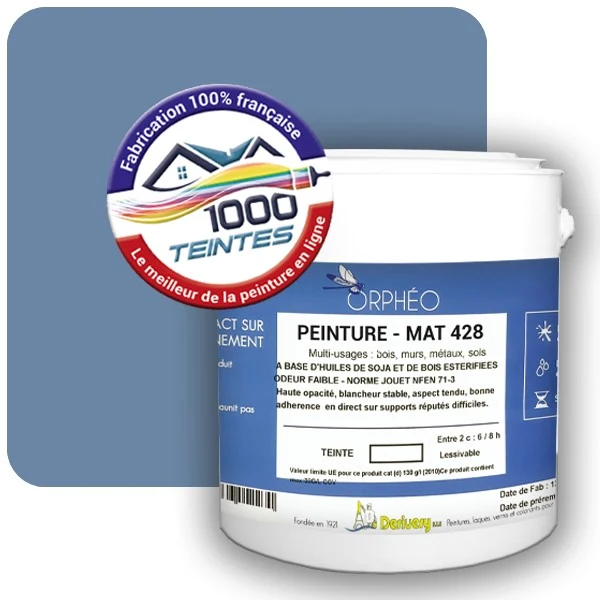 Peinture Anticorrosion Natura Orphéo® Les Bleus (Mille Teintes E14-54) Intérieur/Extérieur MAT