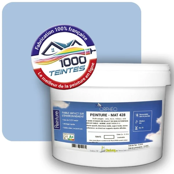 Peinture Anticorrosion Natura Orphéo® Les Bleus (Mille Teintes E14-42) Intérieur/Extérieur MAT