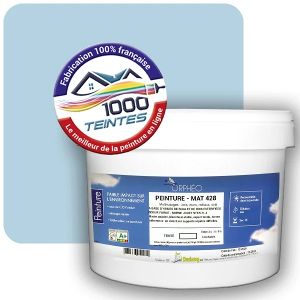 Peinture Anticorrosion Natura Orphéo® Les Bleus (Mille Teintes E14-32) Intérieur/Extérieur MAT