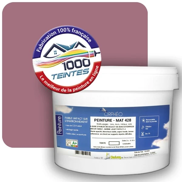 Peinture Anticorrosion Natura Orphéo® Les Roses (Mille Teintes E1-33) Intérieur/Extérieur MAT