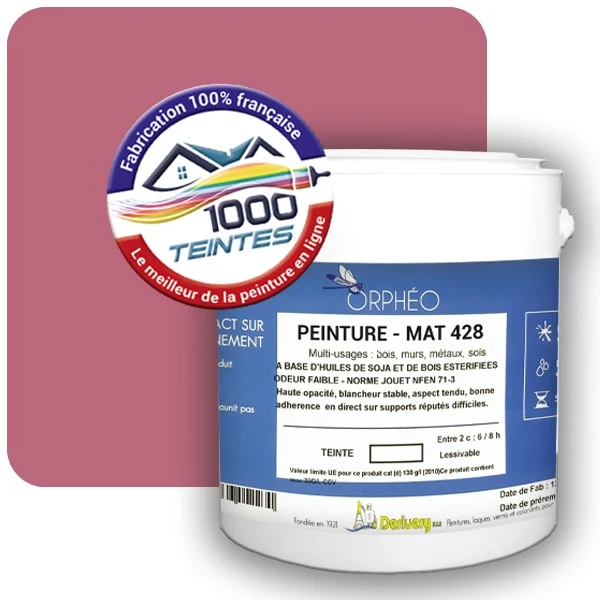 Peinture Anticorrosion Natura Orphéo® Les Roses (Mille Teintes E1-25) Intérieur/Extérieur MAT