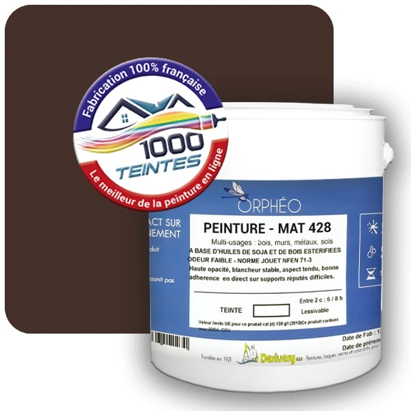 Peinture Anticorrosion Natura Orphéo® Brun Chocolat (RAL Classic 8017) Intérieur/Extérieur MAT