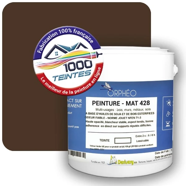 Peinture Anticorrosion Natura Orphéo® Brun Sépia (RAL Classic 8014) Intérieur/Extérieur MAT