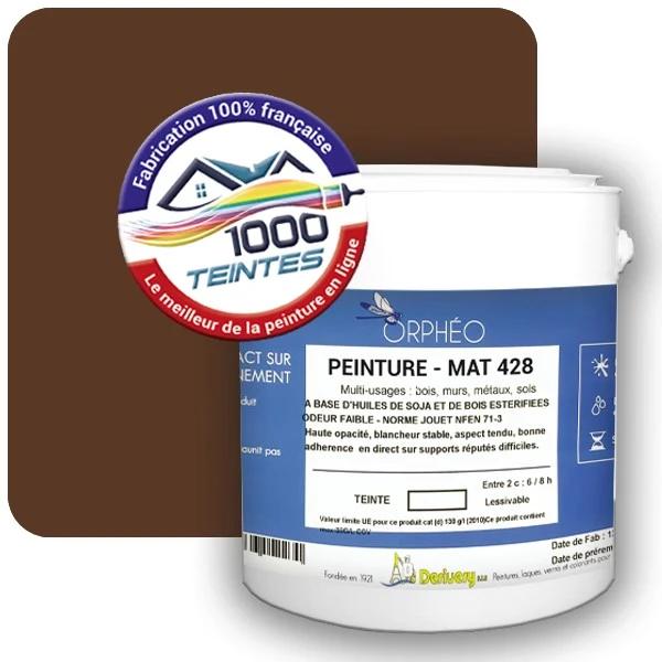 Peinture Anticorrosion Natura Orphéo® Brun Noisette (RAL Classic 8011) Intérieur/Extérieur MAT
