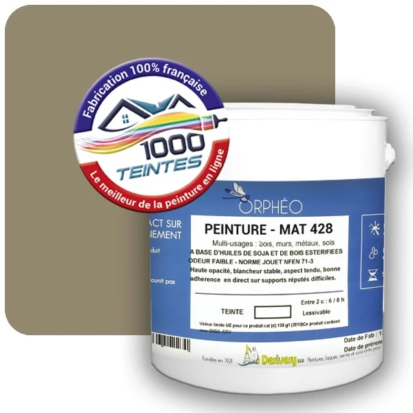 Peinture Anticorrosion Natura Orphéo® Gris Jaune (RAL Classic 7034) Intérieur/Extérieur MAT