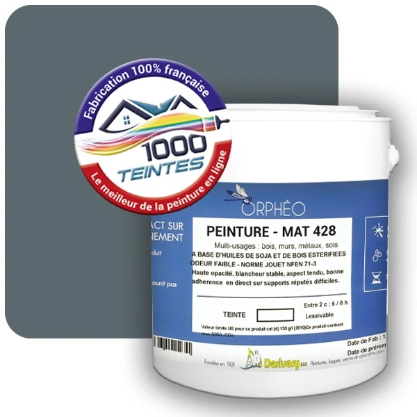 Peinture Anticorrosion Natura Orphéo® Gris Bleu (RAL Classic 7031) Intérieur/Extérieur MAT