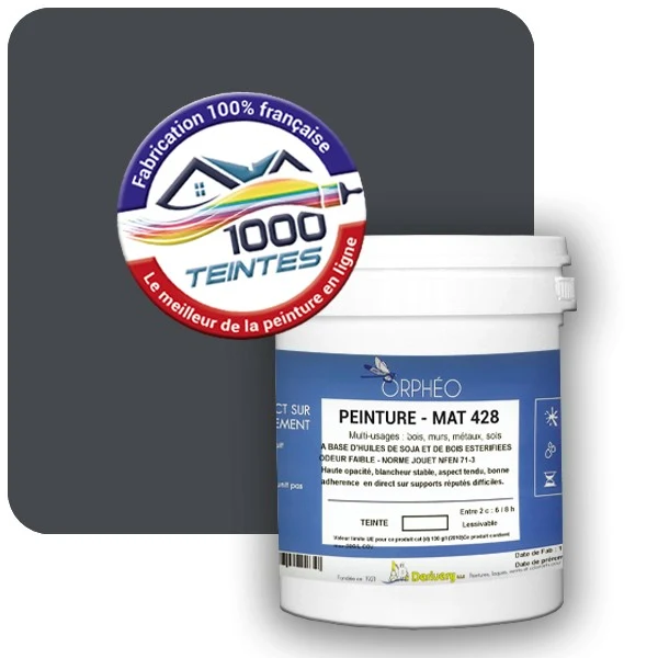 Peinture Anticorrosion Natura Orphéo® Gris Graphite (RAL Classic 7024) Intérieur/Extérieur MAT