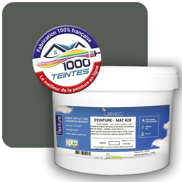 Peinture Anticorrosion Natura Orphéo® Gris Tente (RAL Classic 7010) Intérieur/Extérieur MAT