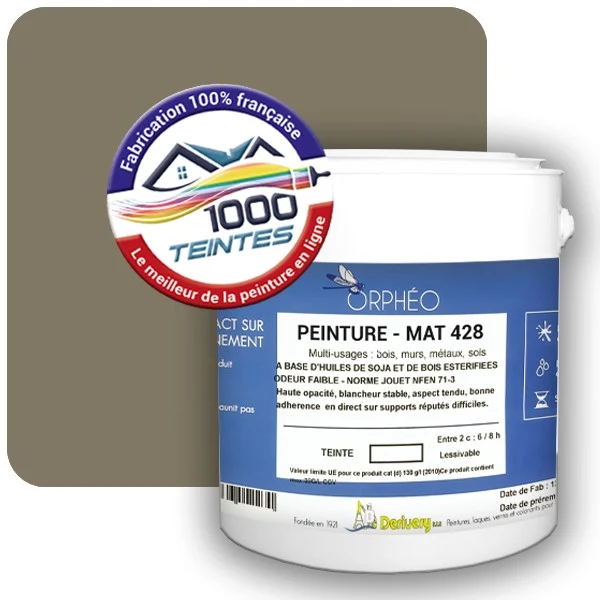 Peinture Anticorrosion Natura Orphéo® Gris Olive (RAL Classic 7002) Intérieur/Extérieur MAT