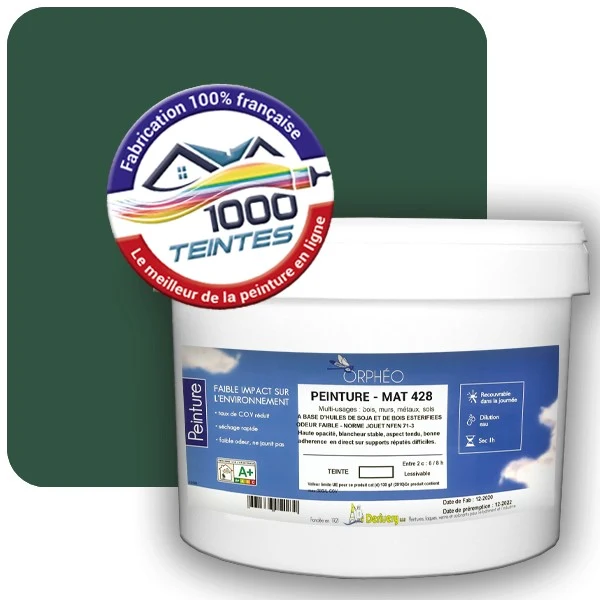 Peinture Anticorrosion Natura Orphéo® Vert Pin (RAL Classic 6028) Intérieur/Extérieur MAT