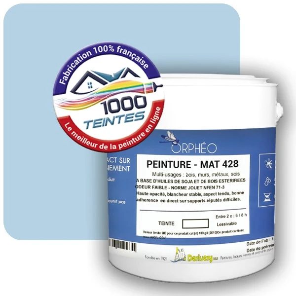 Peinture Anticorrosion Natura Orphéo® Les Bleus (Mille Teintes E14-27) Intérieur/Extérieur MAT