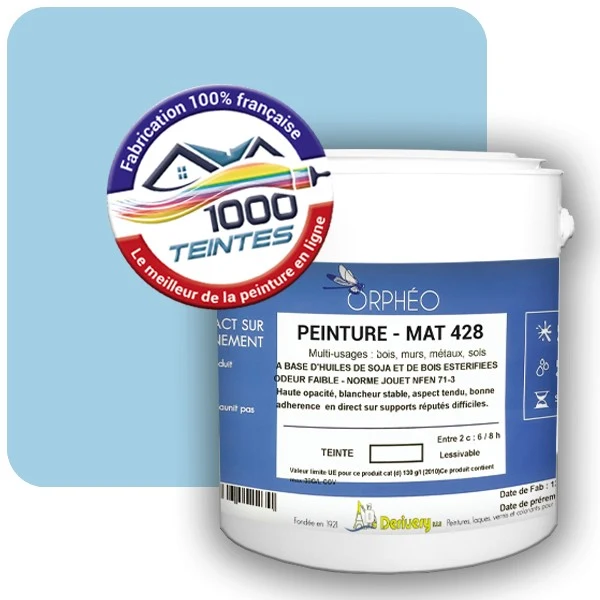 Peinture Anticorrosion Natura Orphéo® Les Bleus (Mille Teintes E14-2) Intérieur/Extérieur MAT