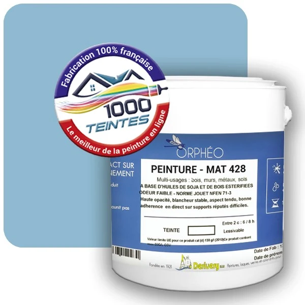 Peinture Anticorrosion Natura Orphéo® Les Bleus (Mille Teintes E14-13) Intérieur/Extérieur MAT