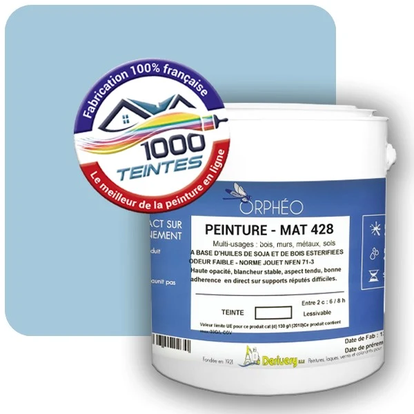 Peinture Anticorrosion Natura Orphéo® Les Bleus (Mille Teintes E14-12) Intérieur/Extérieur MAT