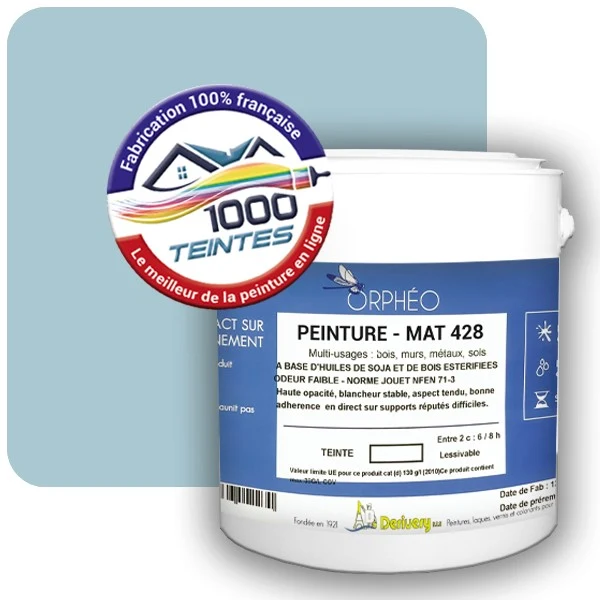 Peinture Anticorrosion Natura Orphéo® Les Bleus (Mille Teintes E13-53) Intérieur/Extérieur MAT