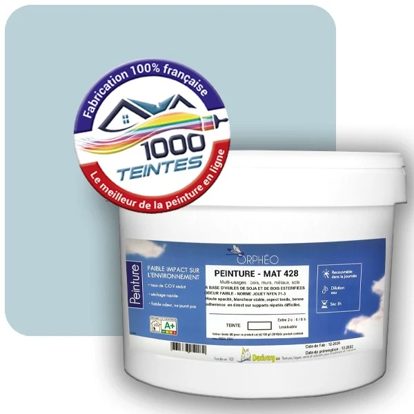 Peinture Anticorrosion Natura Orphéo® Les Bleus (Mille Teintes E13-52) Intérieur/Extérieur MAT