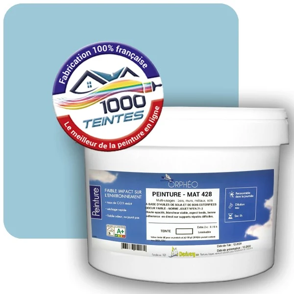 Peinture Anticorrosion Natura Orphéo® Les Bleus (Mille Teintes E13-47) Intérieur/Extérieur MAT