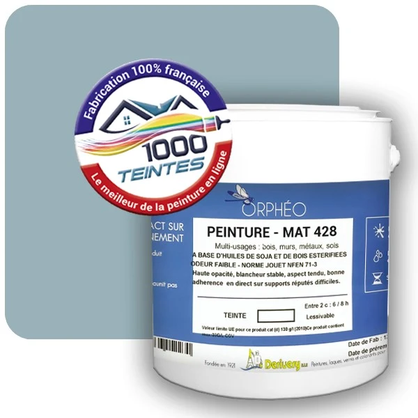 Peinture Anticorrosion Natura Orphéo® Les Bleus (Mille Teintes E13-38) Intérieur/Extérieur MAT