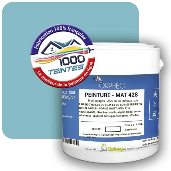 Peinture Anticorrosion Natura Orphéo® Les Bleus (Mille Teintes E13-33) Intérieur/Extérieur MAT