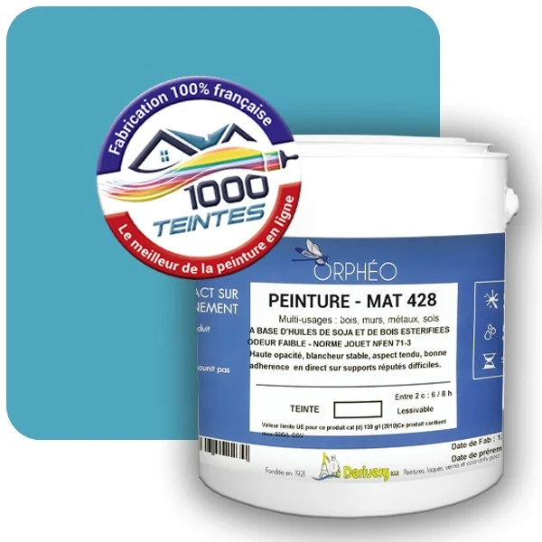 Peinture Anticorrosion Natura Orphéo® Les Bleus (Mille Teintes E13-24) Intérieur/Extérieur MAT