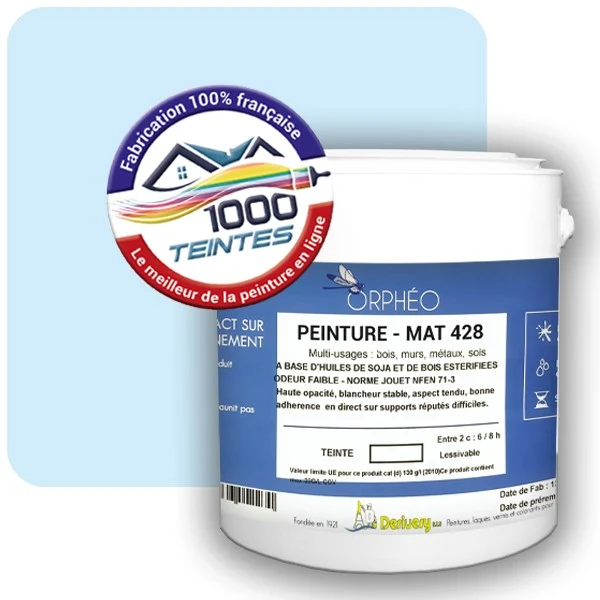 Peinture Anticorrosion Natura Orphéo® Les Bleus (Mille Teintes E13-22) Intérieur/Extérieur MAT