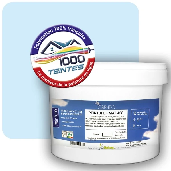 Peinture Anticorrosion Natura Orphéo® Les Bleus (Mille Teintes E13-22) Intérieur/Extérieur MAT