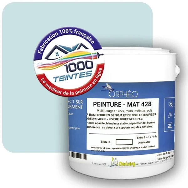 Peinture Anticorrosion Natura Orphéo® Les Bleus (Mille Teintes E13-21) Intérieur/Extérieur MAT