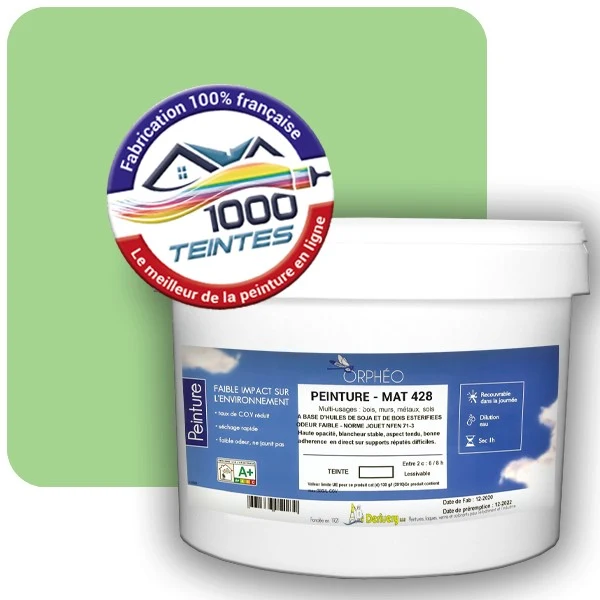 Peinture Anticorrosion Natura Orphéo® Les Verts (Mille Teintes E10-42) Intérieur/Extérieur MAT