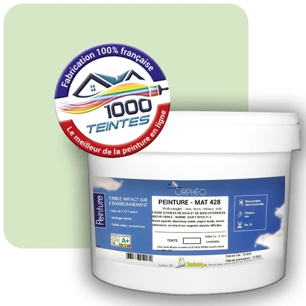 Peinture Anticorrosion Natura Orphéo® Les Verts (Mille Teintes E10-41) Intérieur/Extérieur MAT