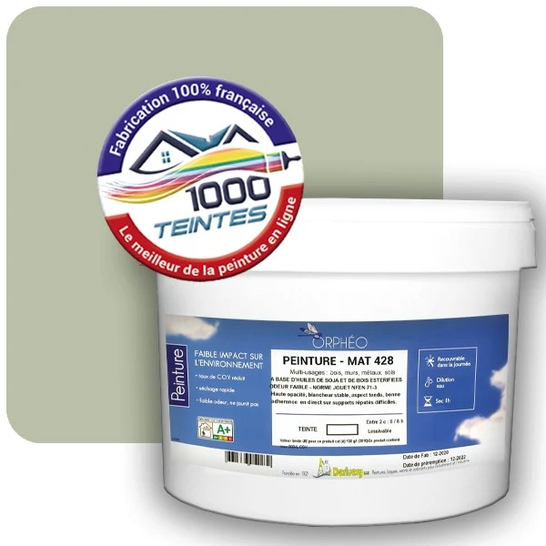 Peinture Anticorrosion Natura Orphéo® Les Verts (Mille Teintes E10-36) Intérieur/Extérieur MAT