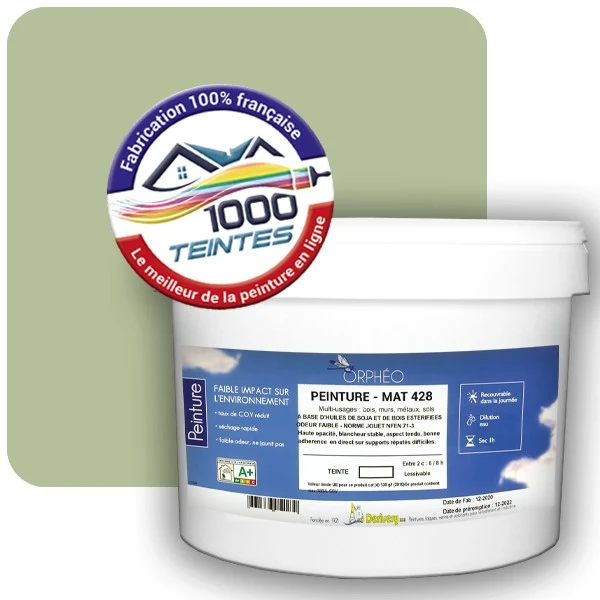 Peinture Anticorrosion Natura Orphéo® Les Verts (Mille Teintes E10-33) Intérieur/Extérieur MAT