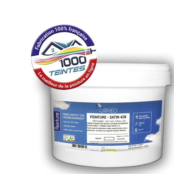 Peinture Anticorrosion Natura Orphéo® Blanc (ORPH Base) Intérieur/Extérieur SATIN