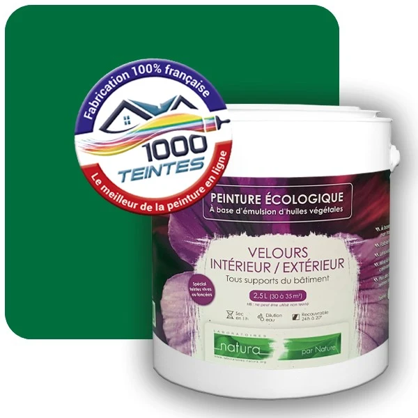Peinture Natura Tassili® Vert Menthe (RAL Classic 6029) Intérieur/Extérieur VELOURS