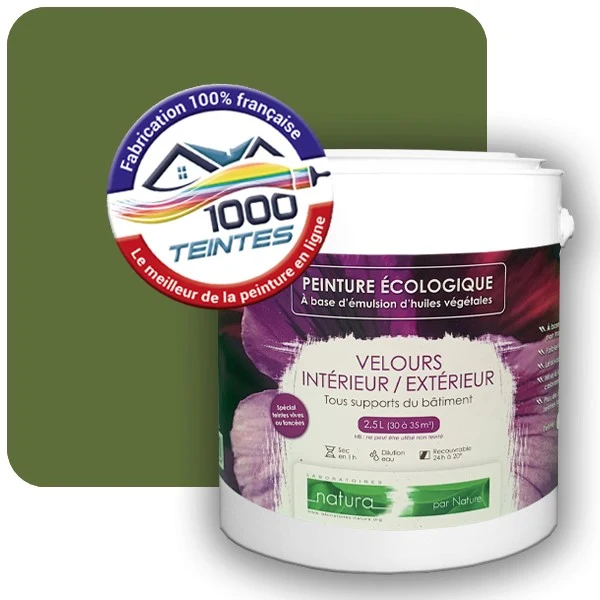Peinture Natura Tassili® Vert Fougère (RAL Classic 6025) Intérieur/Extérieur VELOURS