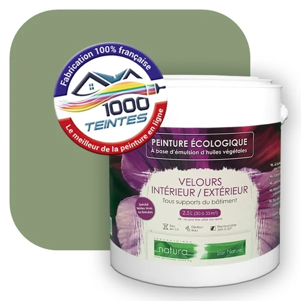 Peinture Natura Tassili® Vert Pâle (RAL Classic 6021) Intérieur/Extérieur VELOURS