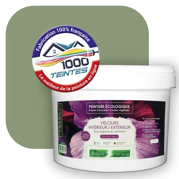 Peinture Natura Tassili® Vert Pâle (RAL Classic 6021) Intérieur/Extérieur VELOURS