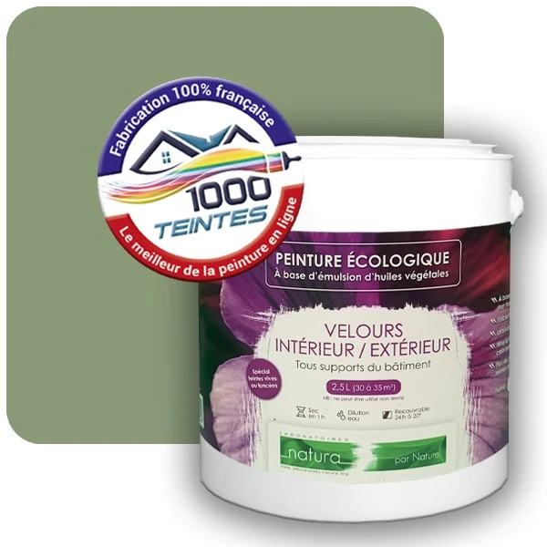 Peinture Natura Tassili® Vert Pâle (RAL Classic 6021) Intérieur/Extérieur VELOURS