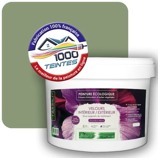 Peinture Natura Tassili® Vert Pâle (RAL Classic 6021) Intérieur/Extérieur VELOURS