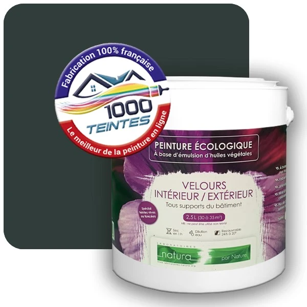 Peinture Natura Tassili® Vert Noir (RAL Classic 6012) Intérieur/Extérieur VELOURS