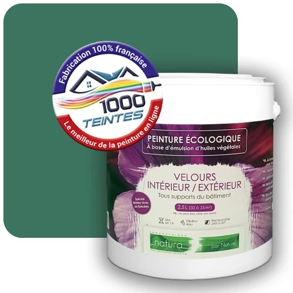 Peinture Natura Tassili® Vert Patine (RAL Classic 6000) Intérieur/Extérieur VELOURS