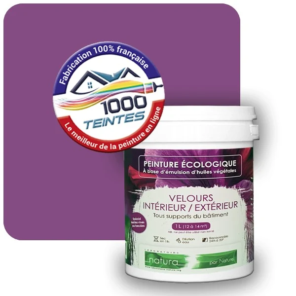 Peinture Natura Tassili® Violet de Sécurité (RAL Classic 4008) Intérieur/Extérieur VELOURS