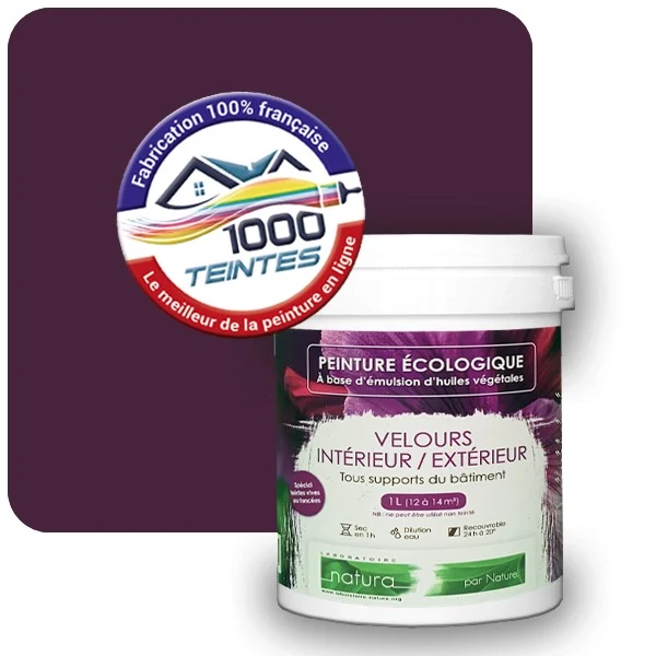 Peinture Natura Tassili® Violet Pourpre (RAL Classic 4007) Intérieur/Extérieur VELOURS