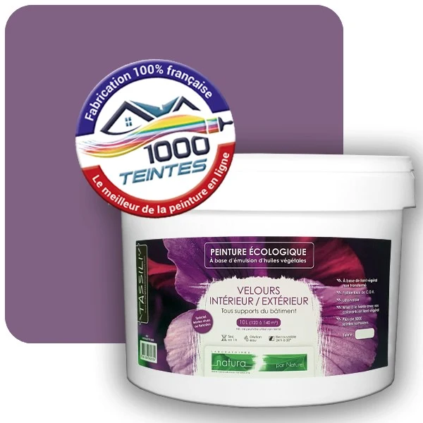 Peinture Natura Tassili® Lilas Rouge (RAL Classic 4001) Intérieur/Extérieur VELOURS