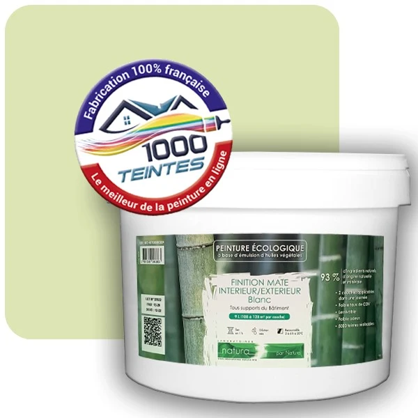 Peinture Natura Tassili® Les Verts (Mille Teintes E10-1) Intérieur/Extérieur MAT