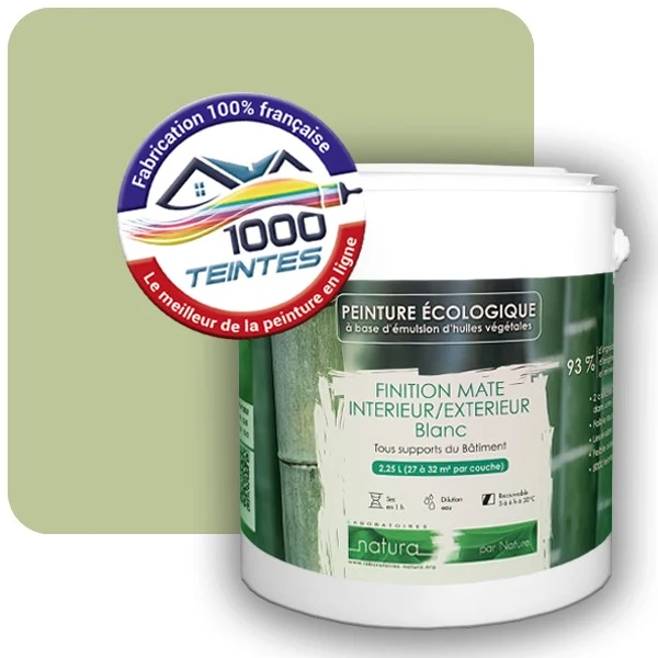 Peinture Natura Tassili® Les Verts (Mille Teintes E10-13) Intérieur/Extérieur MAT