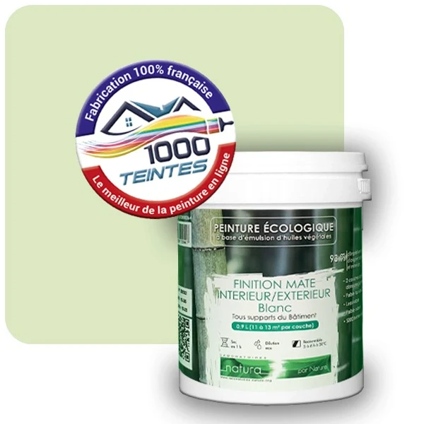 Peinture Natura Tassili® Les Verts (Mille Teintes E10-21) Intérieur/Extérieur MAT